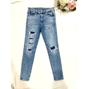 American Eagle Outfitters Jeans High Rise Next Level Stretch Jegging Size 8